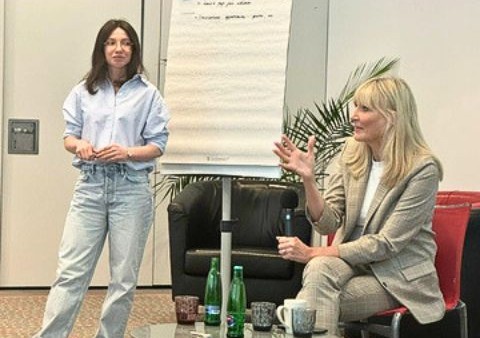 EFI CEO, Kesiah Nuttall-Crola alongside Director of Partner, Kateryna Kyrychenko
